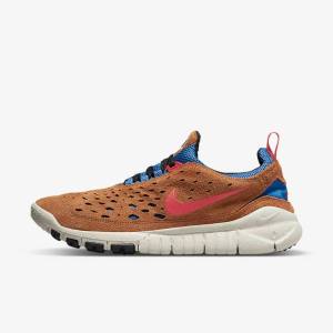 Αθλητικά Παπούτσια Nike Free Run Trail ανδρικα μπλε ανοιχτο κρέμα κοκκινα | NK281MXW