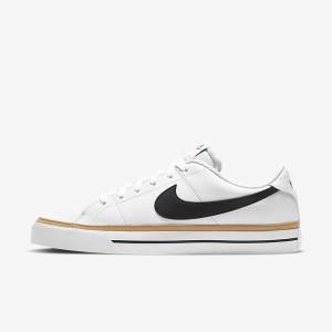 Αθλητικά Παπούτσια Nike NikeCourt Legacy ανδρικα ασπρα ανοιχτο καφε μαυρα | NK716BGR