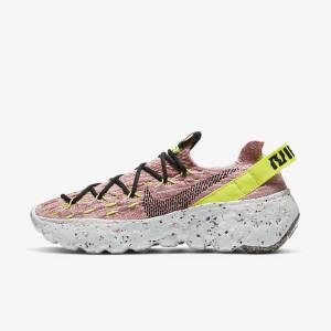 Αθλητικά Παπούτσια Nike Space Hippie 04 γυναικεια λεμόνι ανοιχτο ροζ μαυρα | NK145RHO