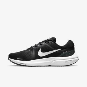 παπουτσια για τρεξιμο Nike Air Zoom Vomero 16 δρομου γυναικεια μαυρα σκούρο γκρι ασπρα | NK034ZKB