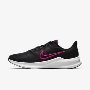 παπουτσια για τρεξιμο Nike Downshifter 11 δρομου γυναικεια μαυρα σκούρο γκρι ασπρα | NK034KTA