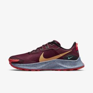 παπουτσια για τρεξιμο Nike Pegasus Trail 3 Trail ανδρικα μαυρα ανοιχτο κοκκινα καφε | NK281AVT