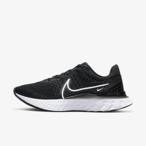 παπουτσια για τρεξιμο Nike React Infinity Run Flyknit 3 δρομου γυναικεια μαυρα ασπρα | NK297DOC