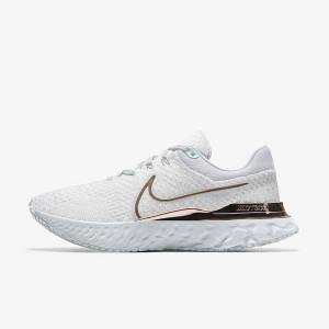 παπουτσια για τρεξιμο Nike React Infinity Run 3 By You Custom δρομου γυναικεια ασπρα | NK539QZD