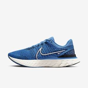 παπουτσια για τρεξιμο Nike React Infinity Run Flyknit 3 δρομου ανδρικα μπλε μαυρα | NK547BOA