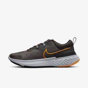 παπουτσια για τρεξιμο Nike React Miler 2 δρομου ανδρικα γκρι μαυρα γκρι | NK258NGY