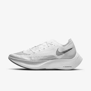 παπουτσια για τρεξιμο Nike ZoomX Vaporfly Next% 2 δρομου αγωνιστικα γυναικεια ασπρα κίτρινα μπλε | NK908ZJA