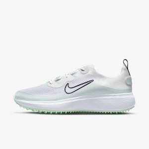 παπουτσια γκολφ Nike Ace Summerlite γυναικεια ασπρα Πλατίνα μεντα μαυρα | NK864CHQ