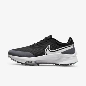 παπουτσια γκολφ Nike Air Zoom Infinity Tour NEXT% ανδρικα μαυρα γκρι τυρκουάζ ασπρα | NK105RTY