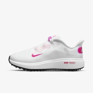 παπουτσια γκολφ Nike React Ace Tour γυναικεια ασπρα μαυρα ροζ | NK602NHU