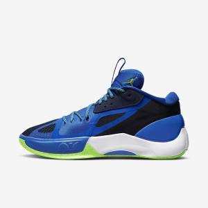 παπουτσια μπασκετ Nike Jordan Zoom Separate ανδρικα σκουρο μπλε μπλε ασπρα πρασινο | NK104HVR