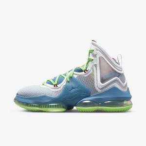 παπουτσια μπασκετ Nike LeBron 19 ανδρικα πορτοκαλι χρυσο χρωμα κοκκινα ανοιχτο μπλε | NK615GVH