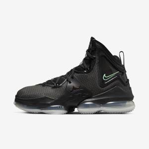 παπουτσια μπασκετ Nike LeBron 19 γυναικεια μαυρα σκούρο γκρι πρασινο | NK521CTG