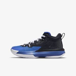 παπουτσια μπασκετ Nike Zion 1 Older παιδικα μαυρα μπλε ρουά ασπρα | NK135QTR