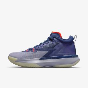 παπουτσια μπασκετ Nike Zion 1 ZNA ανδρικα μπλε μωβ μπλε σκουρο ανοιχτο κοκκινα | NK532LZT