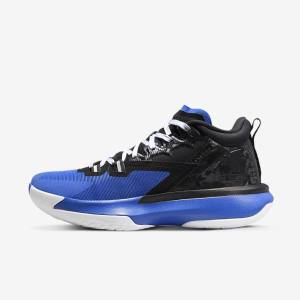 παπουτσια μπασκετ Nike Zion 1 ανδρικα μαυρα μπλε ρουά ασπρα | NK453CTD