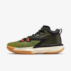 παπουτσια μπασκετ Nike Zion 1 ανδρικα σκούρο γκρι πρασινο μαυρα | NK321HDZ