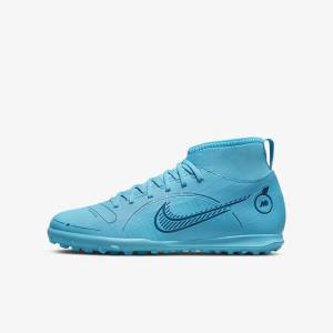 παπουτσια ποδοσφαιρου Nike Jr. Mercurial Superfly 8 Club TF Older Turf παιδικα μπλε πορτοκαλι | NK264BMT