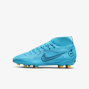 παπουτσια ποδοσφαιρου Nike Jr. Mercurial Superfly 8 Club MG Older Multi-Ground παιδικα μπλε πορτοκαλι | NK841ZUG