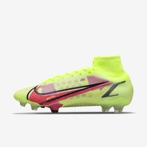 παπουτσια ποδοσφαιρου Nike Mercurial Superfly 8 Elite FG Firm-Grounds ανδρικα μαυρα ανοιχτο κοκκινα | NK278LCF