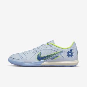 παπουτσια ποδοσφαιρου Nike Mercurial Vapor 14 Academy IC Indoor Court γυναικεια γκρι ανοιχτο μπλε μπλε | NK053CPH