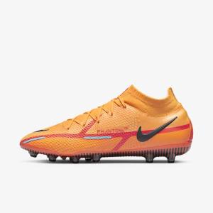 παπουτσια ποδοσφαιρου Nike Phantom GT2 Dynamic Fit Elite AG-Pro Artificial-Grass γυναικεια πορτοκαλι ανοιχτο κοκκινα μαυρα | NK512ANG