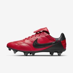 παπουτσια ποδοσφαιρου Nike The Premier 3 SG-PRO Anti-Clog Traction Soft-Ground ανδρικα κοκκινα μαυρα | NK749EHR