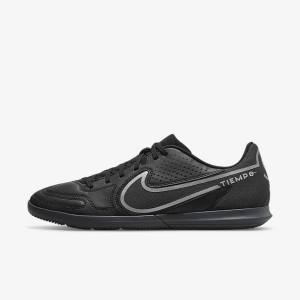 παπουτσια ποδοσφαιρου Nike Tiempo Legend 9 Club IC Indoor-Court ανδρικα μαυρα σκούρο γκρι | NK015GKL