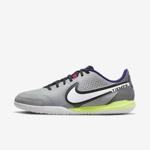 παπουτσια ποδοσφαιρου Nike Tiempo Legend 9 Academy IC Indoor-Court ανδρικα ανοιχτο γκρι ασπρα | NK475AVC