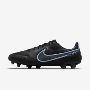 παπουτσια ποδοσφαιρου Nike Tiempo Legend 9 Pro FG Firm-Ground γυναικεια μαυρα γκρι | NK627CBS