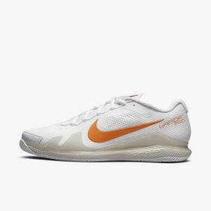 παπουτσια τενις Nike NikeCourt Air Zoom Vapor Pro Hard-Court γυναικεια ασπρα ανοιχτο Μπεζ μπλε | NK657OCL