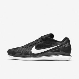 παπουτσια τενις Nike NikeCourt Air Zoom Vapor Pro Clay Court ανδρικα μαυρα ασπρα | NK792MCF