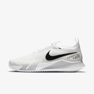 παπουτσια τενις Nike NikeCourt React Vapor NXT Hard-Court ανδρικα ασπρα γκρι μαυρα | NK614OPT