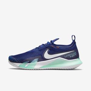 παπουτσια τενις Nike NikeCourt React Vapor NXT Hard-Court ανδρικα μπλε ρουά μπλε τυρκουάζ πορτοκαλι ασπρα | NK942ZIV