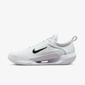 παπουτσια τενις Nike NikeCourt Zoom NXT Hard Court ανδρικα ασπρα μαυρα | NK895ZGR