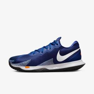 παπουτσια τενις Nike NikeCourt Zoom Vapor Cage 4 Rafa Hard Court ανδρικα μπλε ρουά μπλε πορτοκαλι μαυρα ασπρα | NK097APC